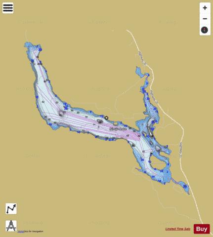 Nimpo Lake depth contour Map - i-Boating App