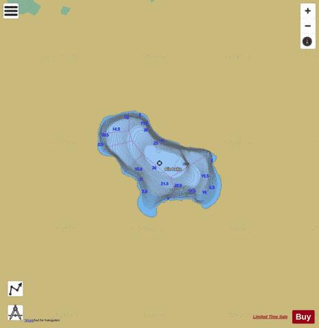 Oie Lake depth contour Map - i-Boating App