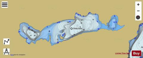 Oona Lake depth contour Map - i-Boating App