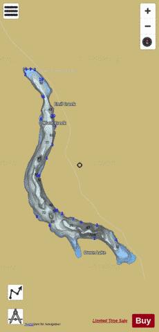 Owen Lake depth contour Map - i-Boating App