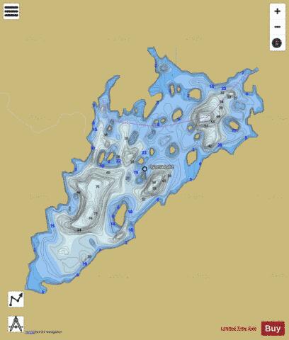 Oyama Lake depth contour Map - i-Boating App