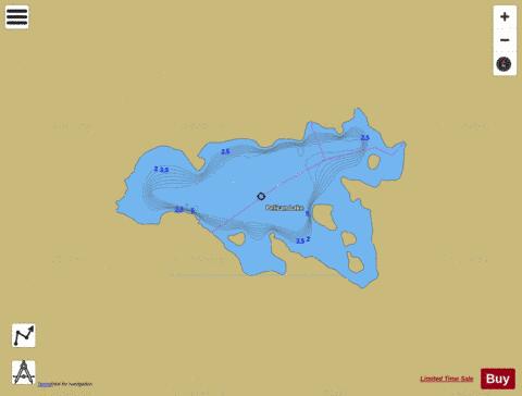 Pelican Lake depth contour Map - i-Boating App