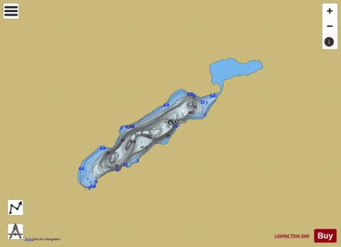 Pelly Lake depth contour Map - i-Boating App