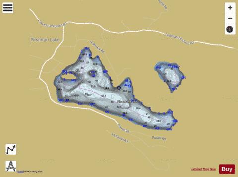 Pinantan Lake depth contour Map - i-Boating App