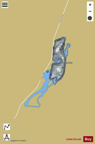 Pinetree Lake depth contour Map - i-Boating App