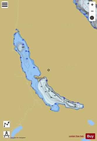 Pinkut Lake depth contour Map - i-Boating App