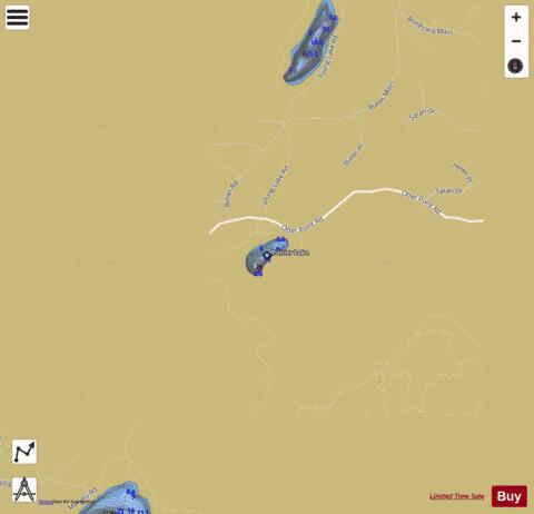 Poirier Lake depth contour Map - i-Boating App