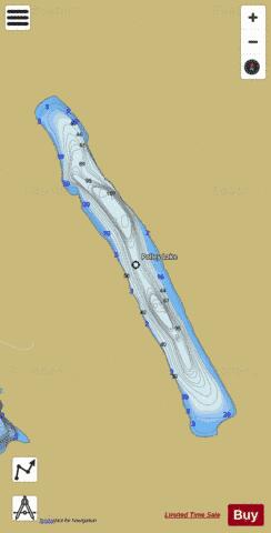 Polley Lake depth contour Map - i-Boating App