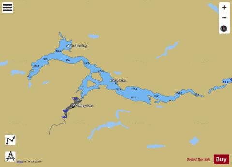 Pondosy Lake depth contour Map - i-Boating App