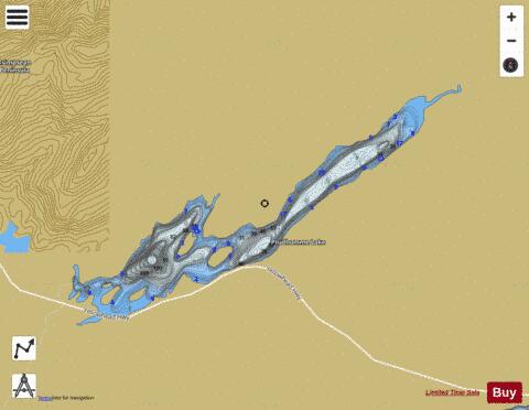 Prudhomme Lake depth contour Map - i-Boating App