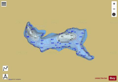 Racoon Lake depth contour Map - i-Boating App