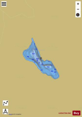 Sandal Lake depth contour Map - i-Boating App