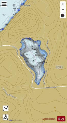 Sasamat Lake depth contour Map - i-Boating App