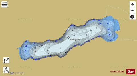 Saxton Lake depth contour Map - i-Boating App