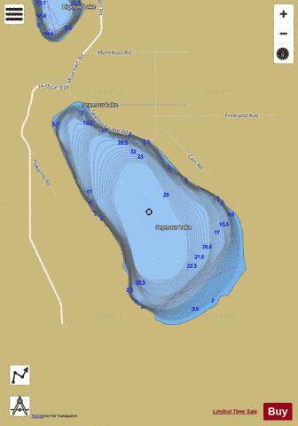 Seymour Lake depth contour Map - i-Boating App