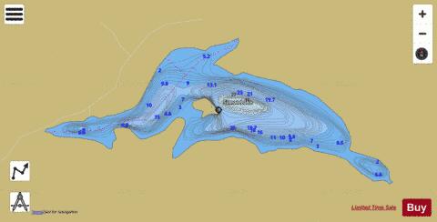 Simon Lake depth contour Map - i-Boating App