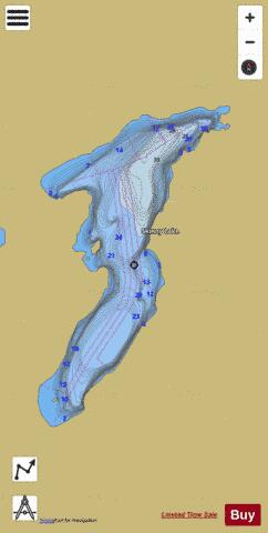 Skinny Lake depth contour Map - i-Boating App