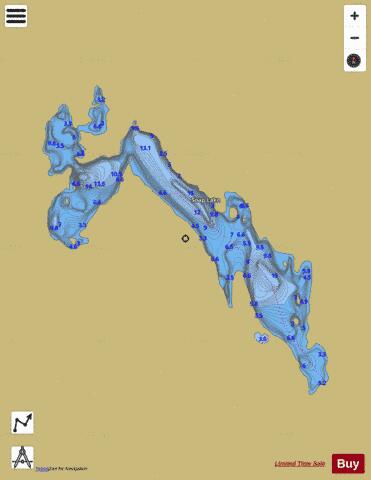 Soap Lake depth contour Map - i-Boating App