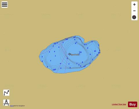 Spad Lake depth contour Map - i-Boating App