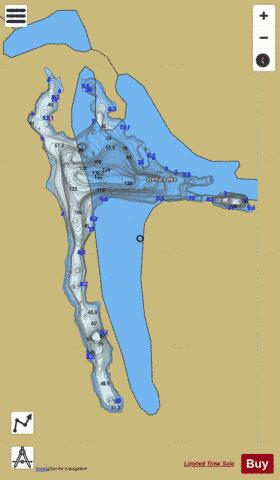 Stella Lake depth contour Map - i-Boating App