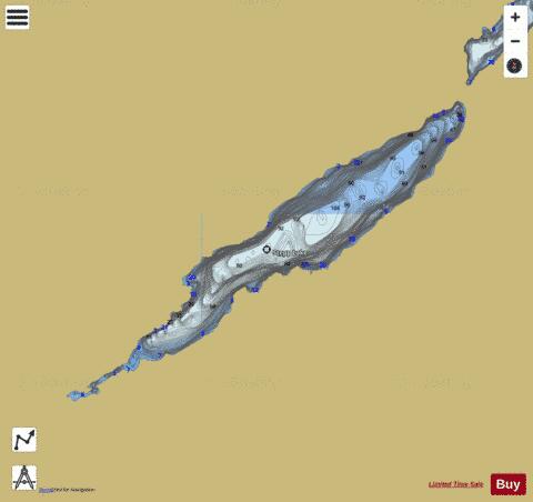 Stepp Lake depth contour Map - i-Boating App