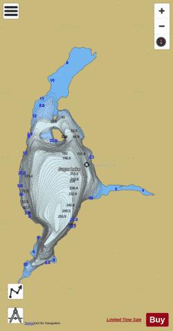Sugar Lake depth contour Map - i-Boating App