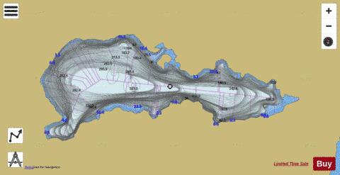 Surel Lake depth contour Map - i-Boating App
