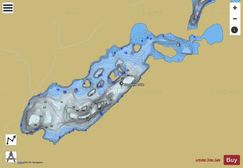 Swalwell Lake / Beaver Lake depth contour Map - i-Boating App