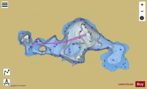 Tagai Lake depth contour Map - i-Boating App