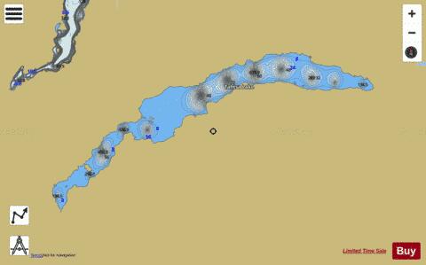 Tahtsa Lake depth contour Map - i-Boating App