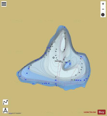 Tasa Lake depth contour Map - i-Boating App