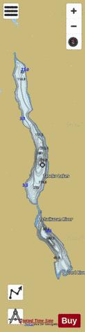 Taseko Lakes depth contour Map - i-Boating App