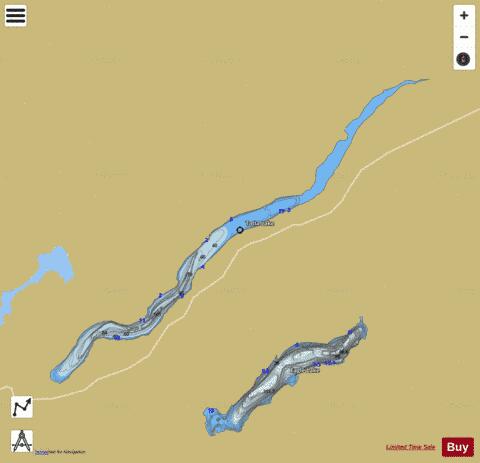 Tatla Lake depth contour Map - i-Boating App
