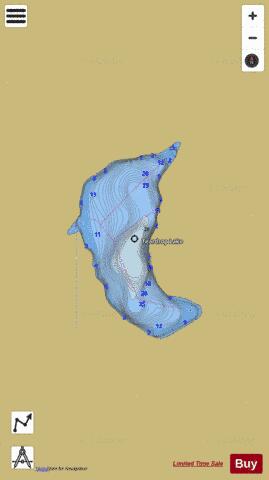 Teardrop Lake depth contour Map - i-Boating App