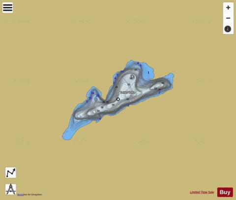 Telfer Lake depth contour Map - i-Boating App