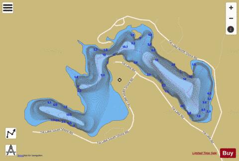 Tie Lake depth contour Map - i-Boating App