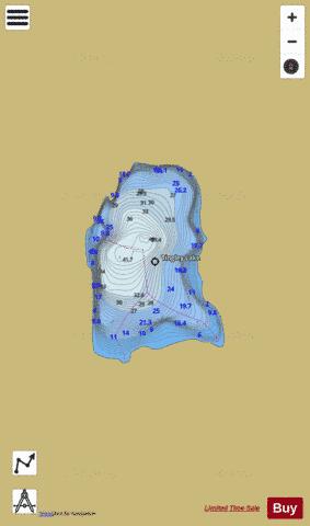 Tingley Lake depth contour Map - i-Boating App