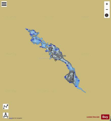 Tomias Lake depth contour Map - i-Boating App