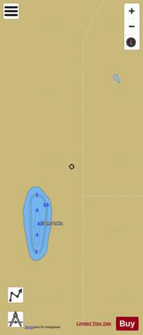Toms Lake depth contour Map - i-Boating App