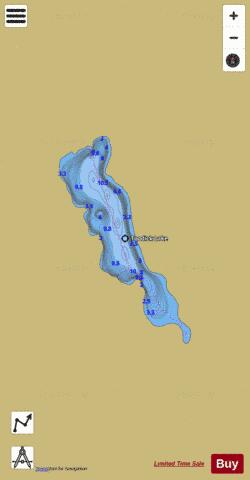 Toodick Lake depth contour Map - i-Boating App