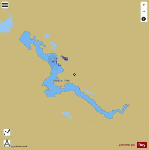 Tsebaitlohkeh Lake depth contour Map - i-Boating App