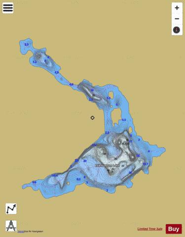 Tsikwustum Lake depth contour Map - i-Boating App