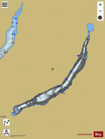 Tsuniah Lake depth contour Map - i-Boating App