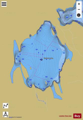 Tunkwa Lake depth contour Map - i-Boating App