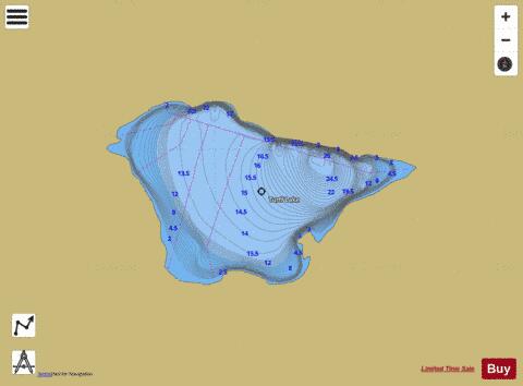 Turff Lake depth contour Map - i-Boating App