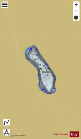Twaddle Lake depth contour Map - i-Boating App