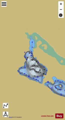One Lake depth contour Map - i-Boating App