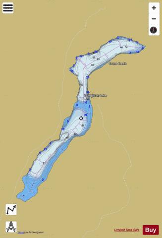 Tyaughton Lake (Tyax) depth contour Map - i-Boating App