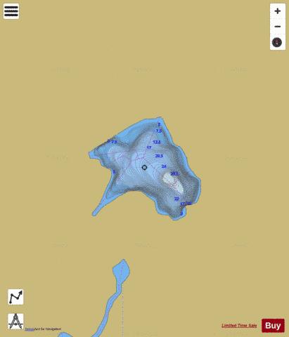 Unnamed Axehead Lake depth contour Map - i-Boating App