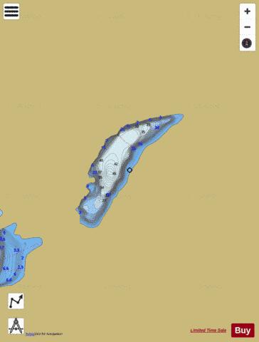 Unnamed Lake No 73 depth contour Map - i-Boating App